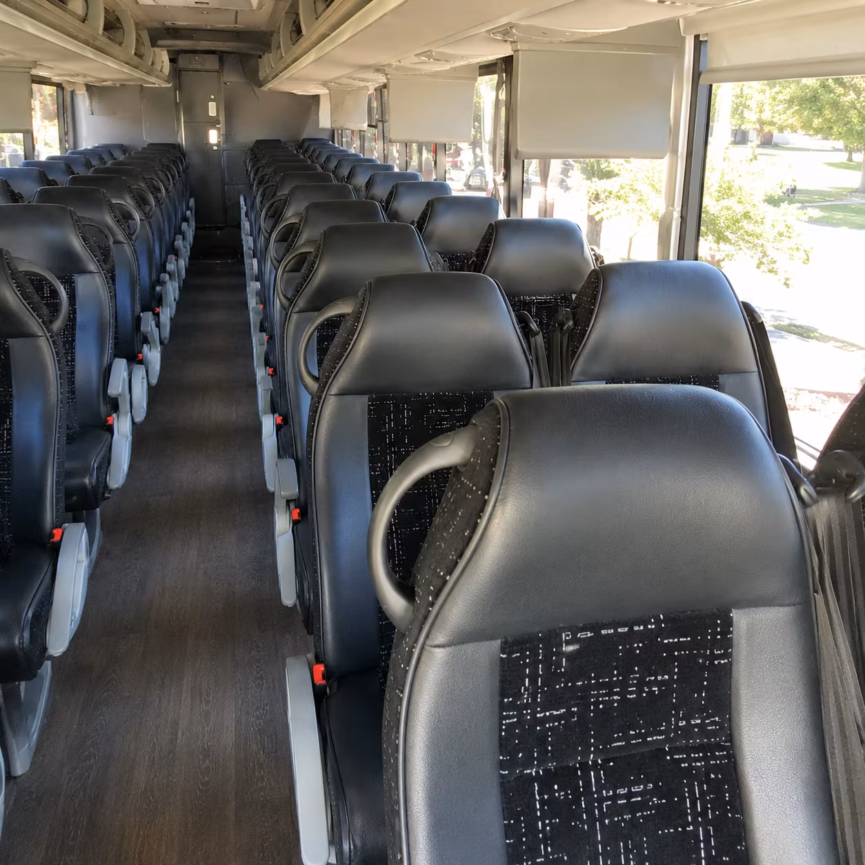 56 passenger charter bus interior