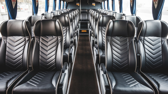 55 passenger charter bus inside miami gardens