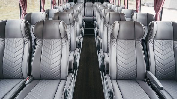 56 passenger charter bus interior