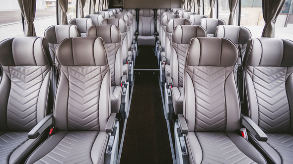 aventura 54 passenger charter bus interior