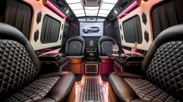 aventura party bus rental interior