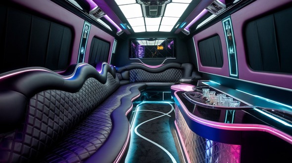 aventura sprinter limo rental interior